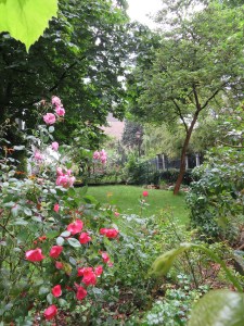 Beautiful gardens near apartments